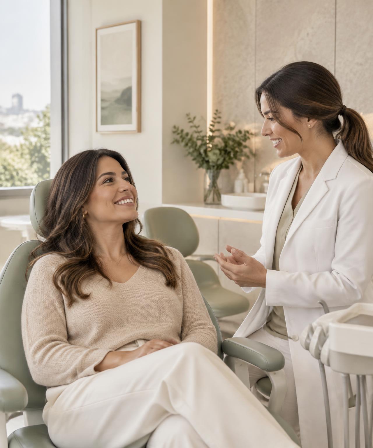 Consulta cercana en una clínica dental moderna